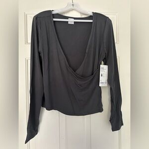 Athleta Grey Long Sleeve Women's Top
